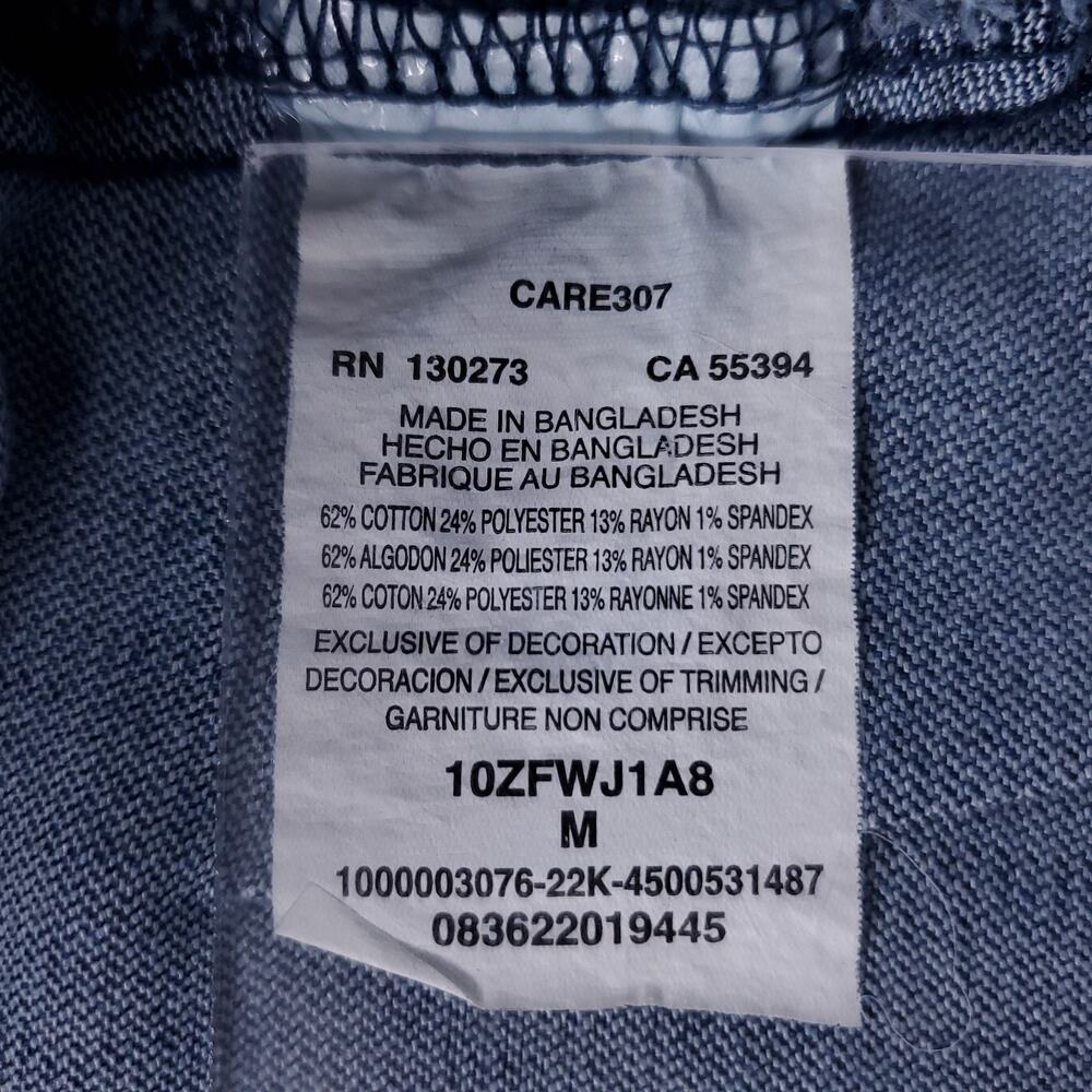 Wrangler Denim Trucker Jacket Women M Blue Fitted Pockets Buttons Retro Cowgirl - Picture 10 of 11